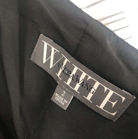 WHITE BY VERA WANG V-Neck Halter Gown with Sash - Picture 6 of 7